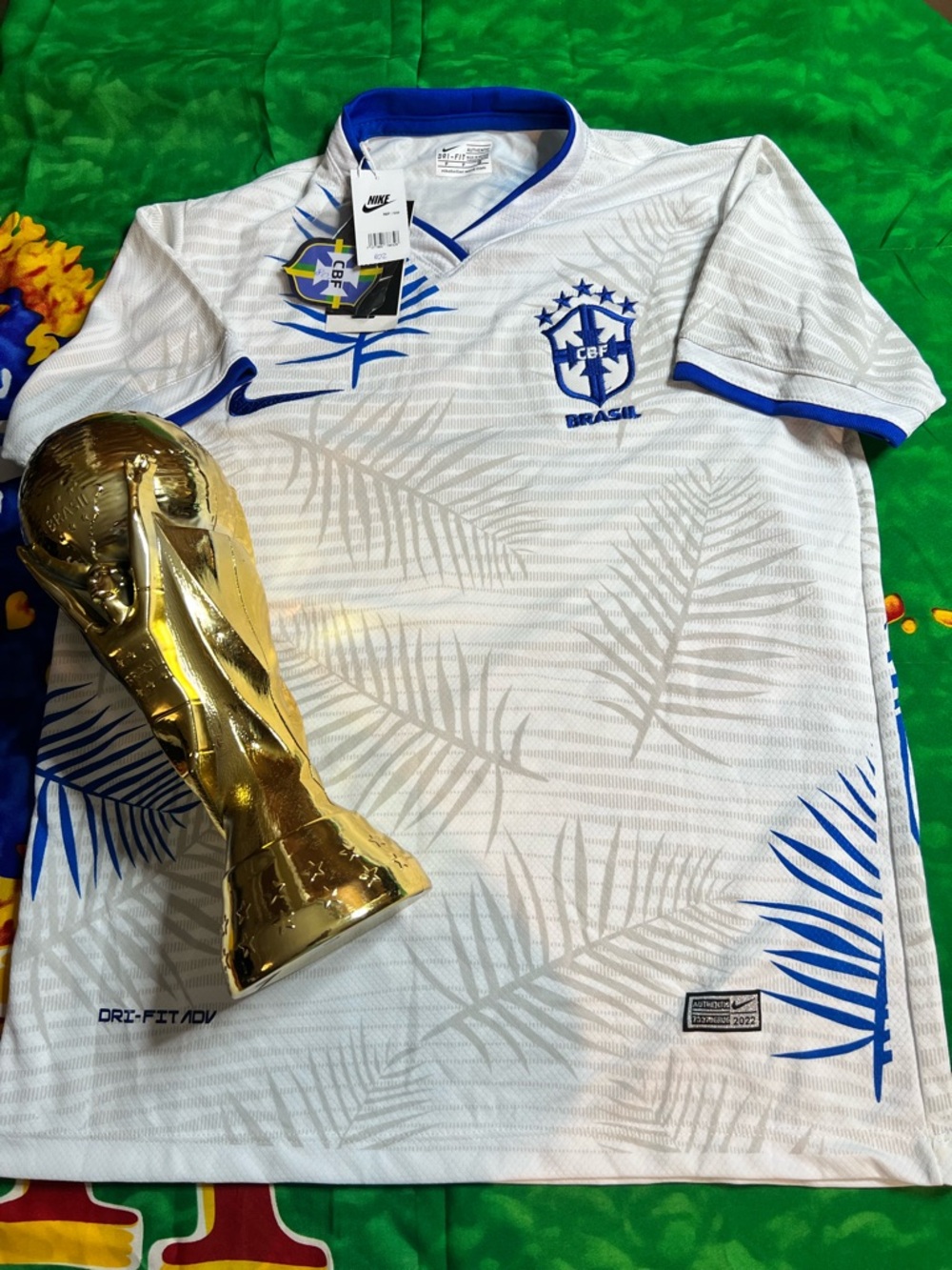 White & Blue Brazil Soccer Jersey men’s